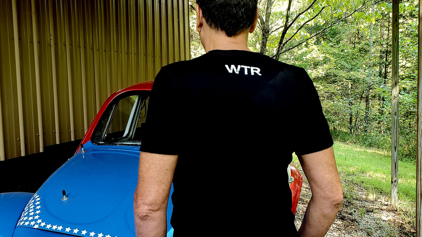 New! WTR Repair Shop logo left chest in black