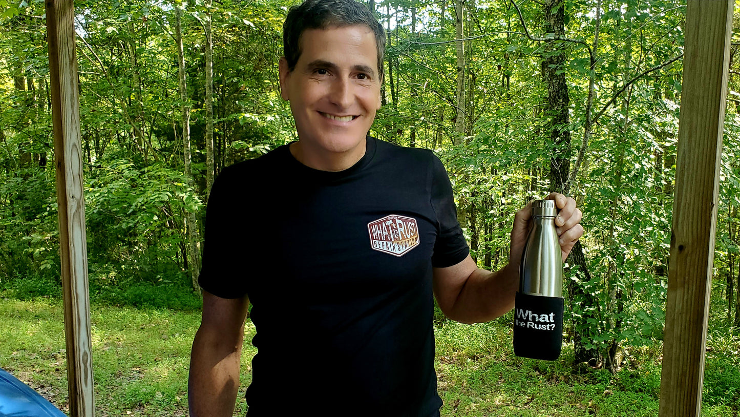 New! WTR Repair Shop logo left chest in black